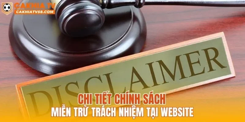 Chi tiết chính sách miễn trừ trách nhiệm tại website